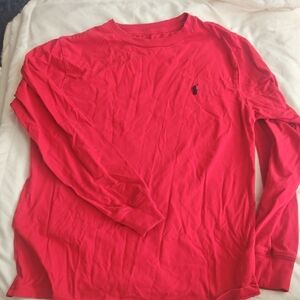 Polo by Ralph Lauren Red Long Sleeve Tee Classic Fit